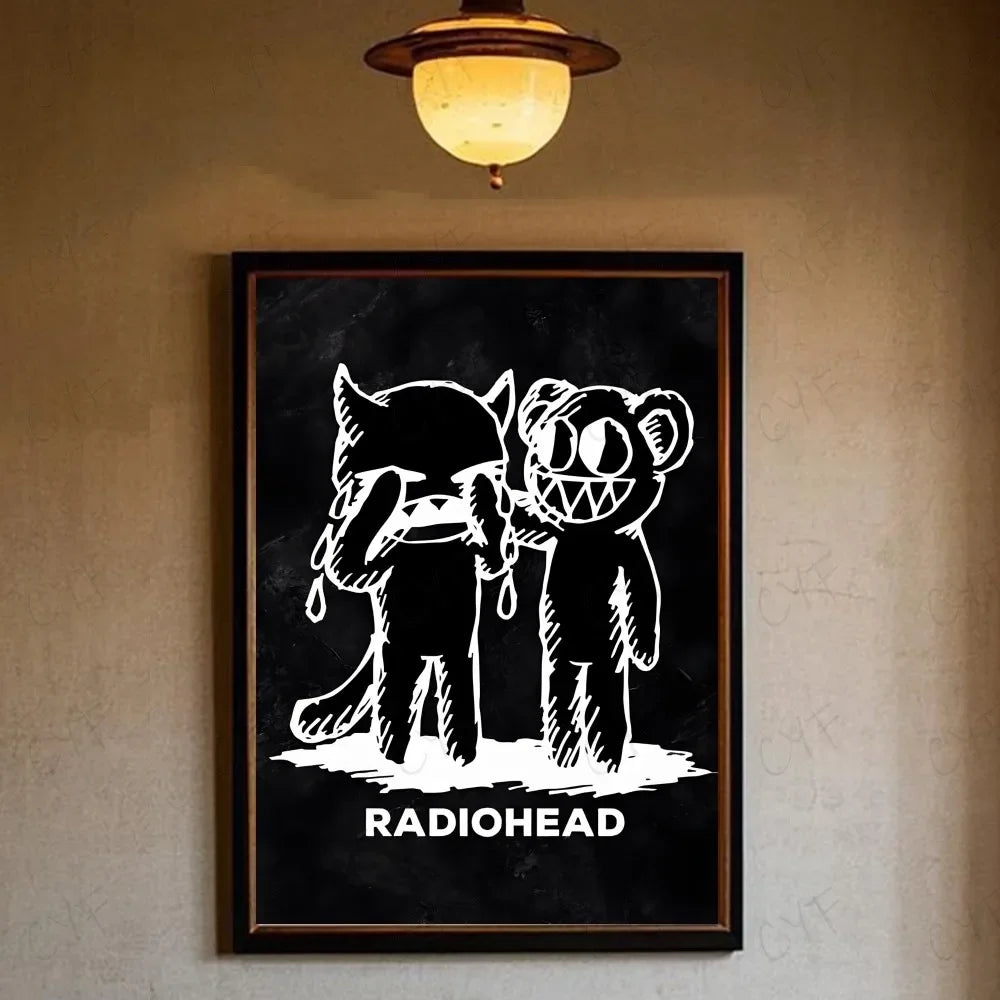 Radiohead Vintage Minimalist Canvas Wall Art Poster | Unframed