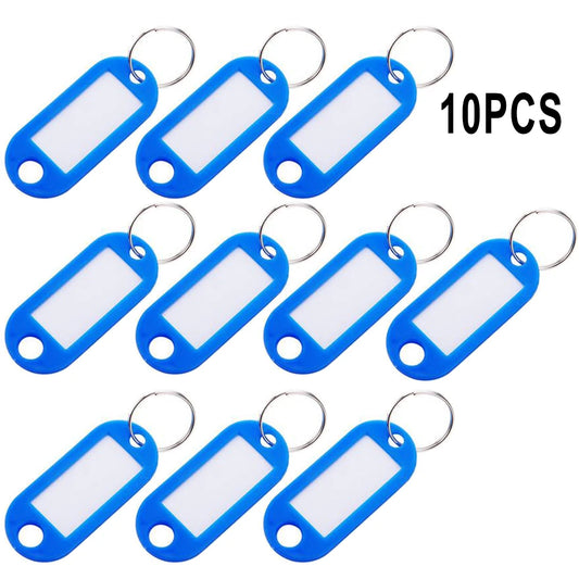Key Plates Can Be Written Fob Ring Writing Label Keychain Baggage Tag Peaceful Pleasures Health and Wellness blue