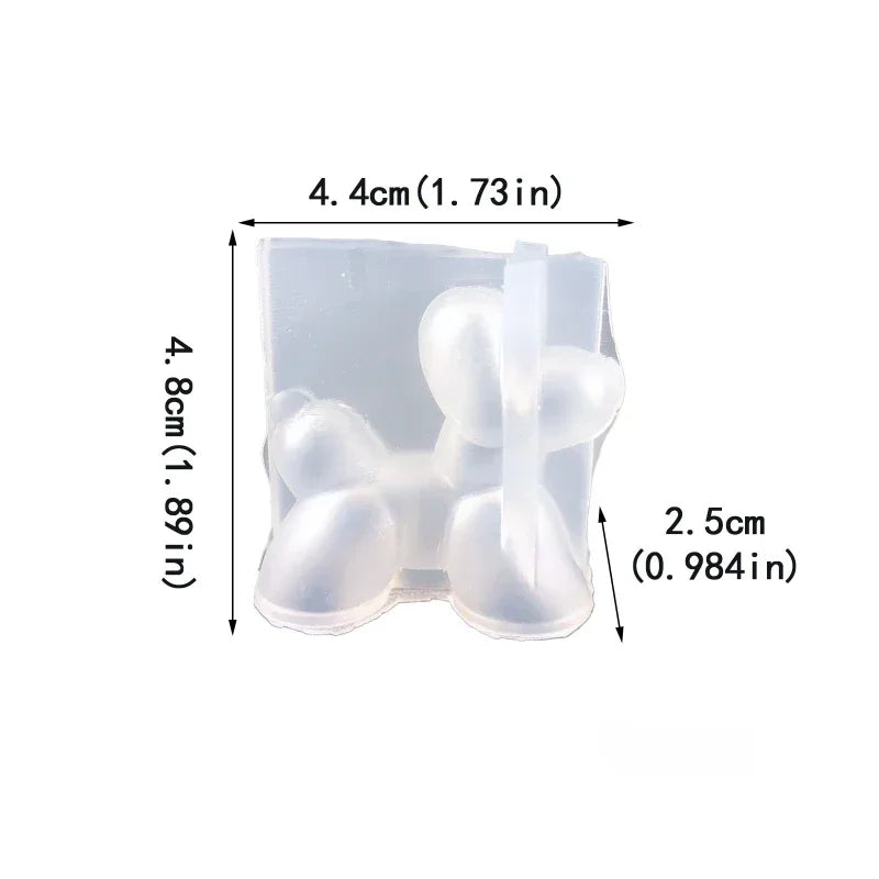 Candle Mold Stereoscopic Balloon Dog Decoration Resin Gypsum Aromatherapy Candle 3D Silicone Mold Peaceful Pleasures Health and Wellness candle mold