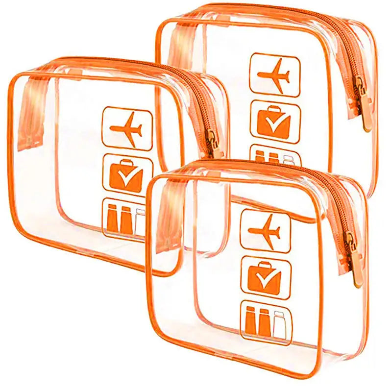 Transparent PVC Makeup Bag for Women Large Capacity Waterproof Handless Travel Toilet Bag Portable Storage Peaceful Pleasures Health and Wellness style F