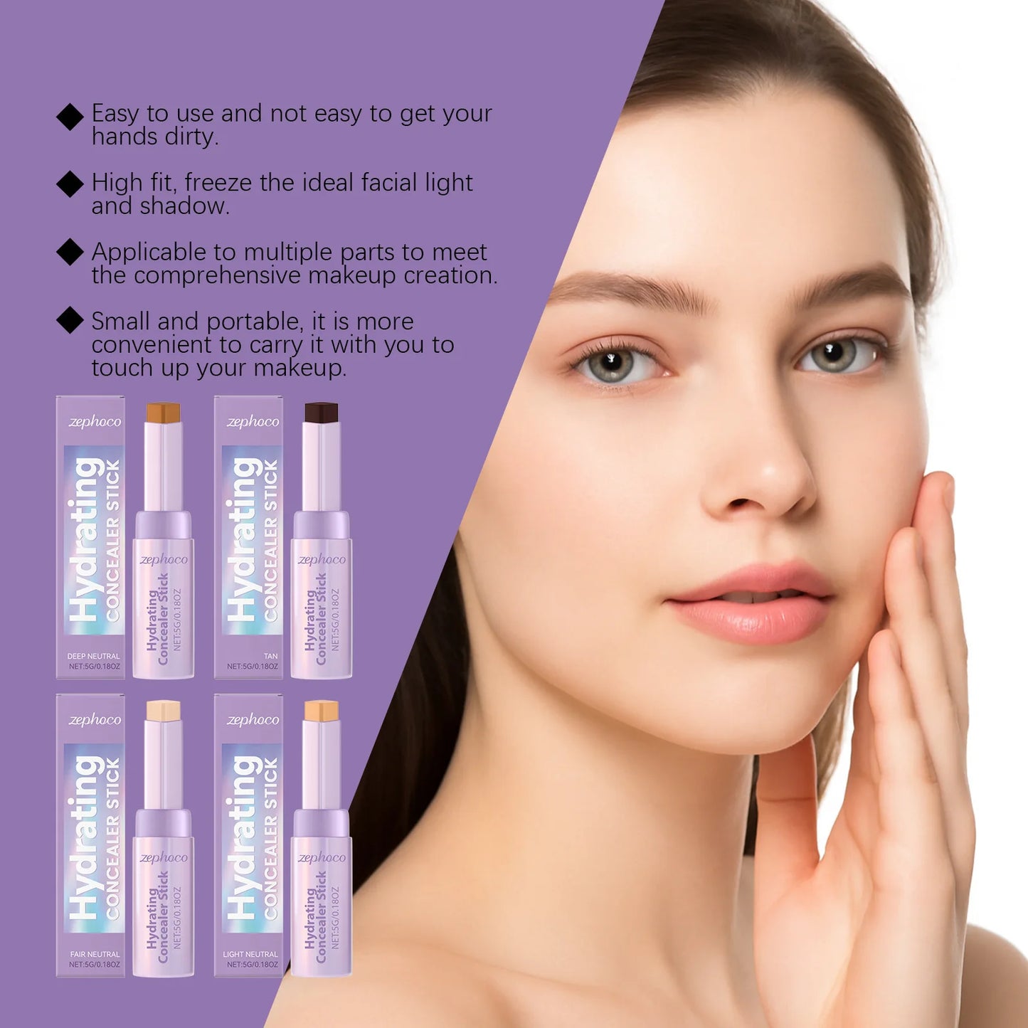 Contour Concealer Stick | 3D Nose Shadow & Facial Sculpting