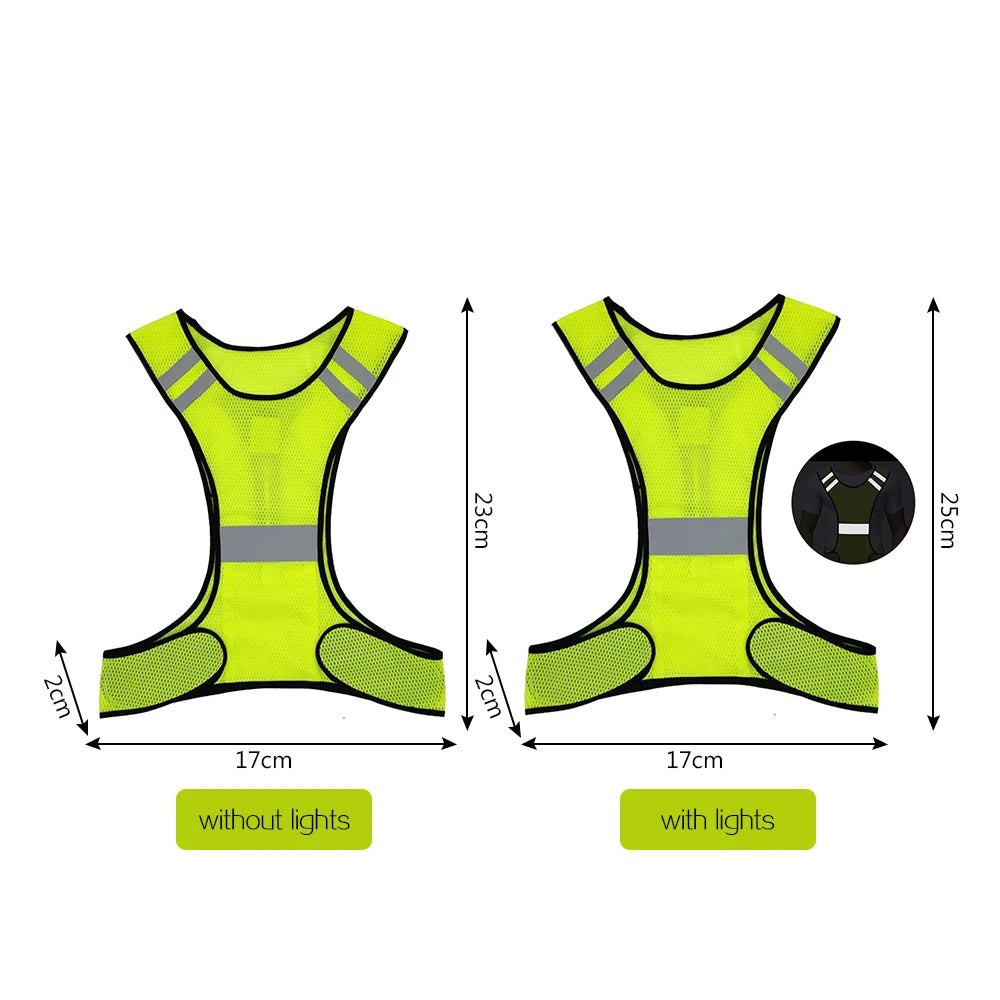 Reflective Safety Running Vest Outdoor Safety Visibility for Cycling Jogging Wear Peaceful Pleasures Health and Wellness