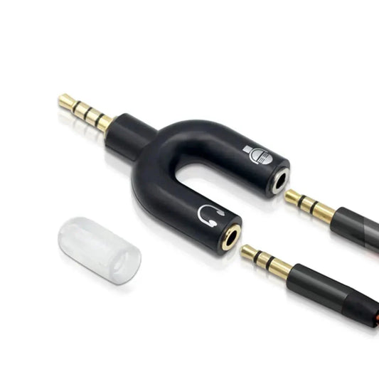 3.5mm Headphone & Mic Splitter Adapter | 1 to 2 Audio Jack Audio Splitter Adapter Oasis Select