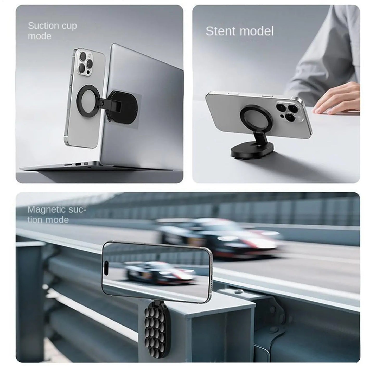 Magnetic Phone Mount Suction Cup Automobile Navigation Stand 360 Degree Adjustable Car Phone Holder Mount for Hands-Free Peaceful Pleasures Health and Wellness