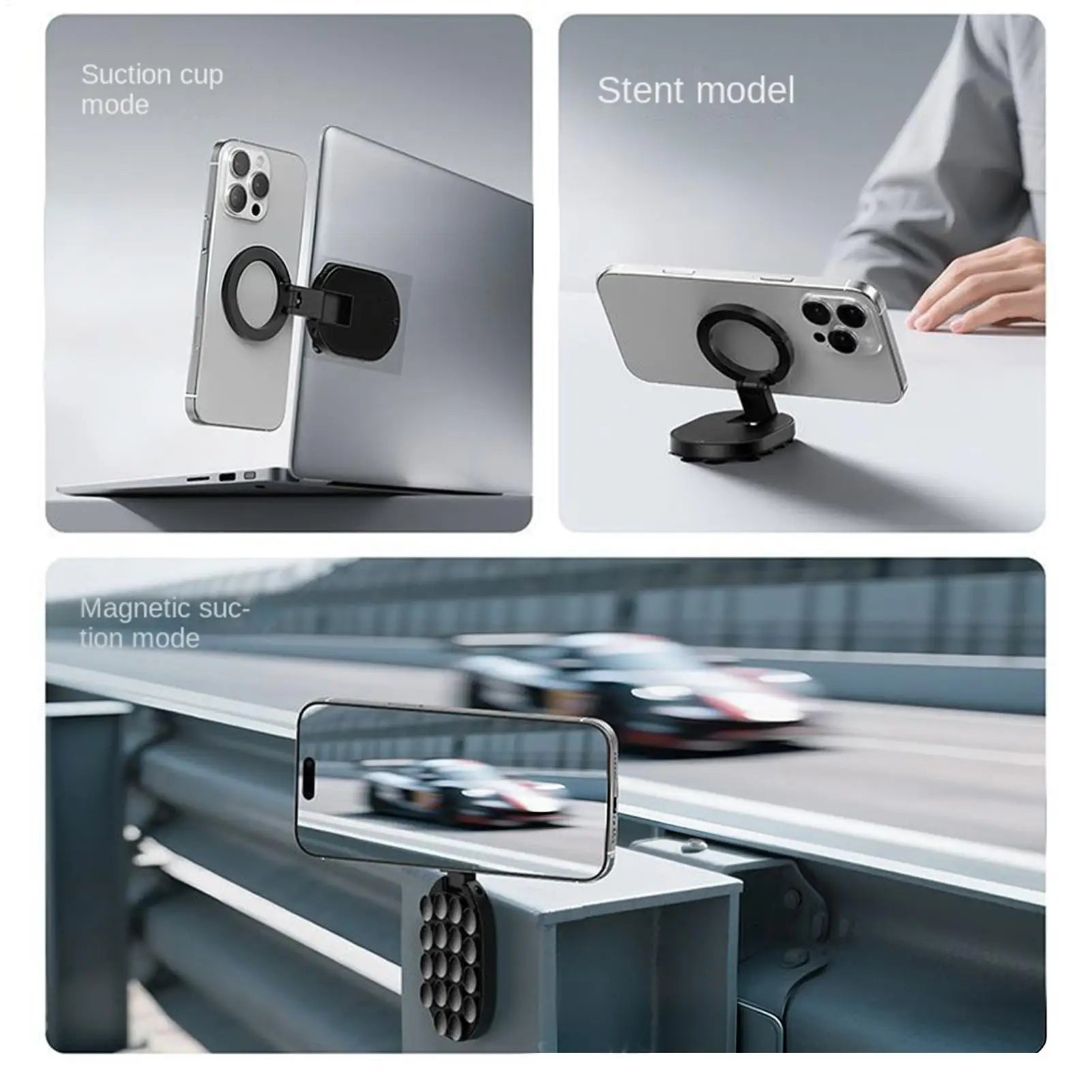 Magnetic Phone Mount Suction Cup Automobile Navigation Stand 360 Degree Adjustable Car Phone Holder Mount for Hands-Free Peaceful Pleasures Health and Wellness