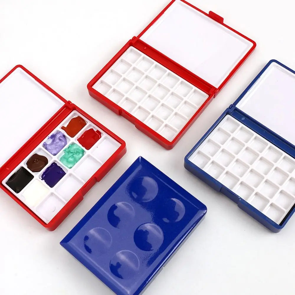 12/24 Grid Mini Watercolor Box Portable 1ml Painting Pigment Box Empty Watercolor Painting Palette Travel Sketching Peaceful Pleasures Health and Wellness