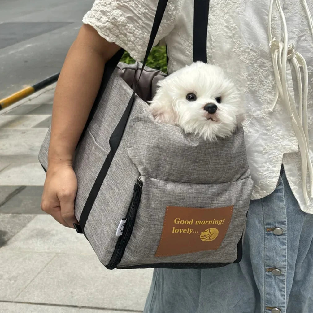 Portable Dog Car Seat Bed & Carrier for Small Dogs & Cats