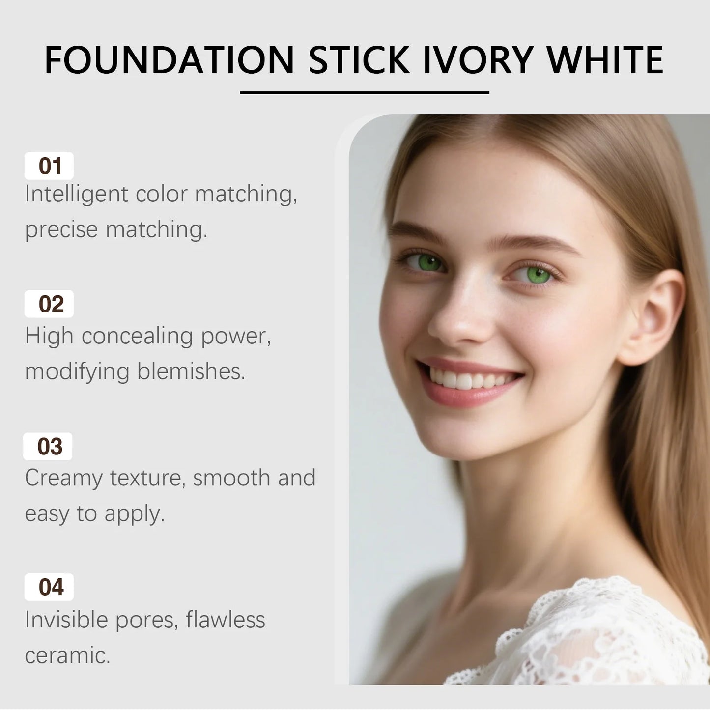 2-in-1 Color-Changing Foundation Stick with Brush | Matte