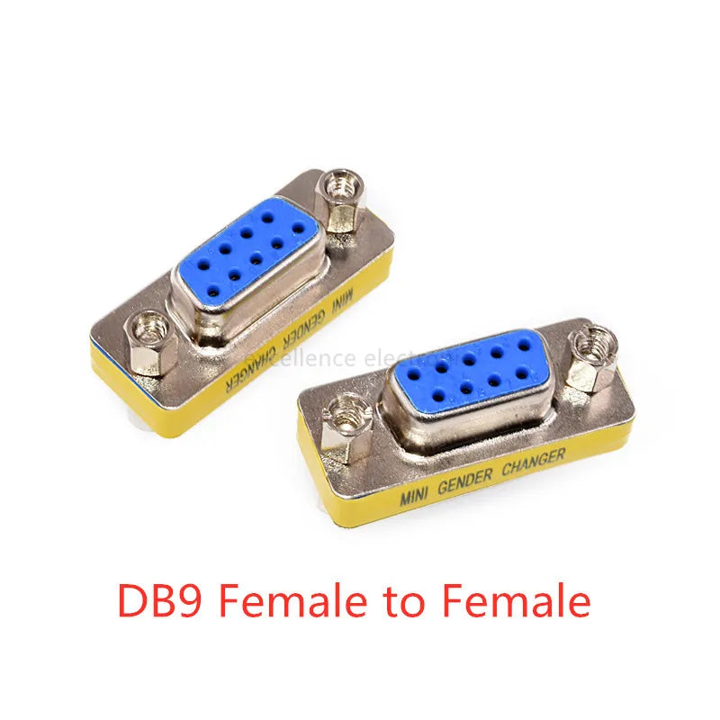 2PCS DB9 DB15 DB25 Gender Changer Adapter RS232 Com D-Sub To Male Female VGA Plug Connector 3Row 15Pin Peaceful Pleasures Health and Wellness