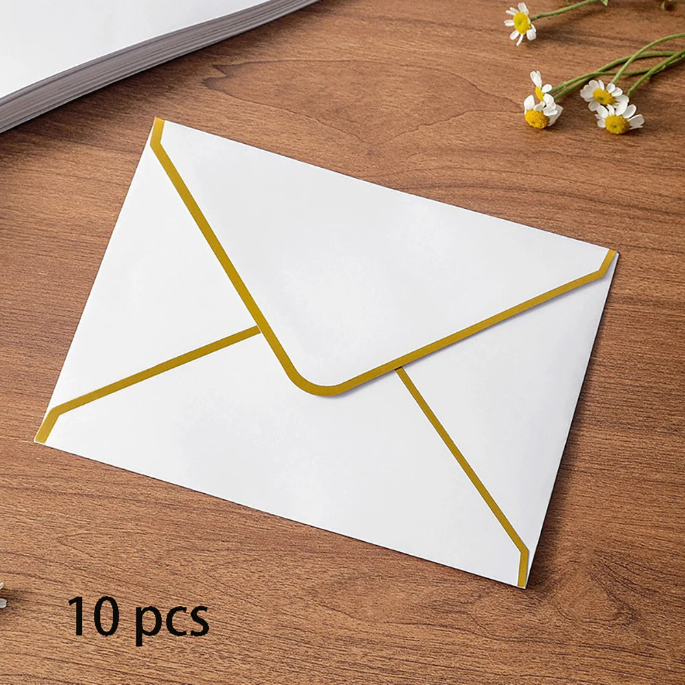 Bview Art Gold Foil Geometric Envelopes-holographic Pearlescent Paper