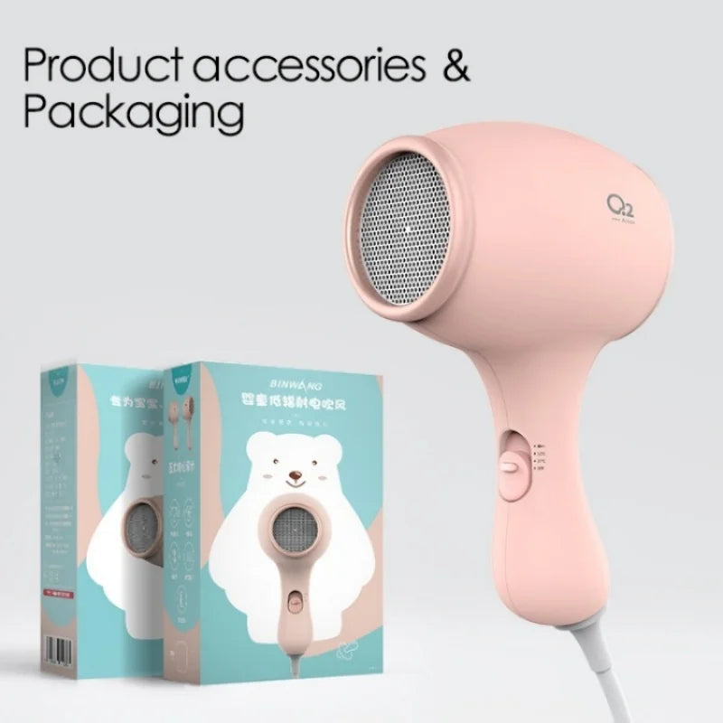 New Product: Children's Hair Dryer, Low Noise, Constant Temperature, Portable Hair Dryer For Babies, Designed For Home Use Peaceful Pleasures Health and Wellness