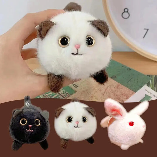 Cat Plush Key Rings Door Keyring Bag Pendant Keychain Women Cute Doll Peaceful Pleasures Health and Wellness