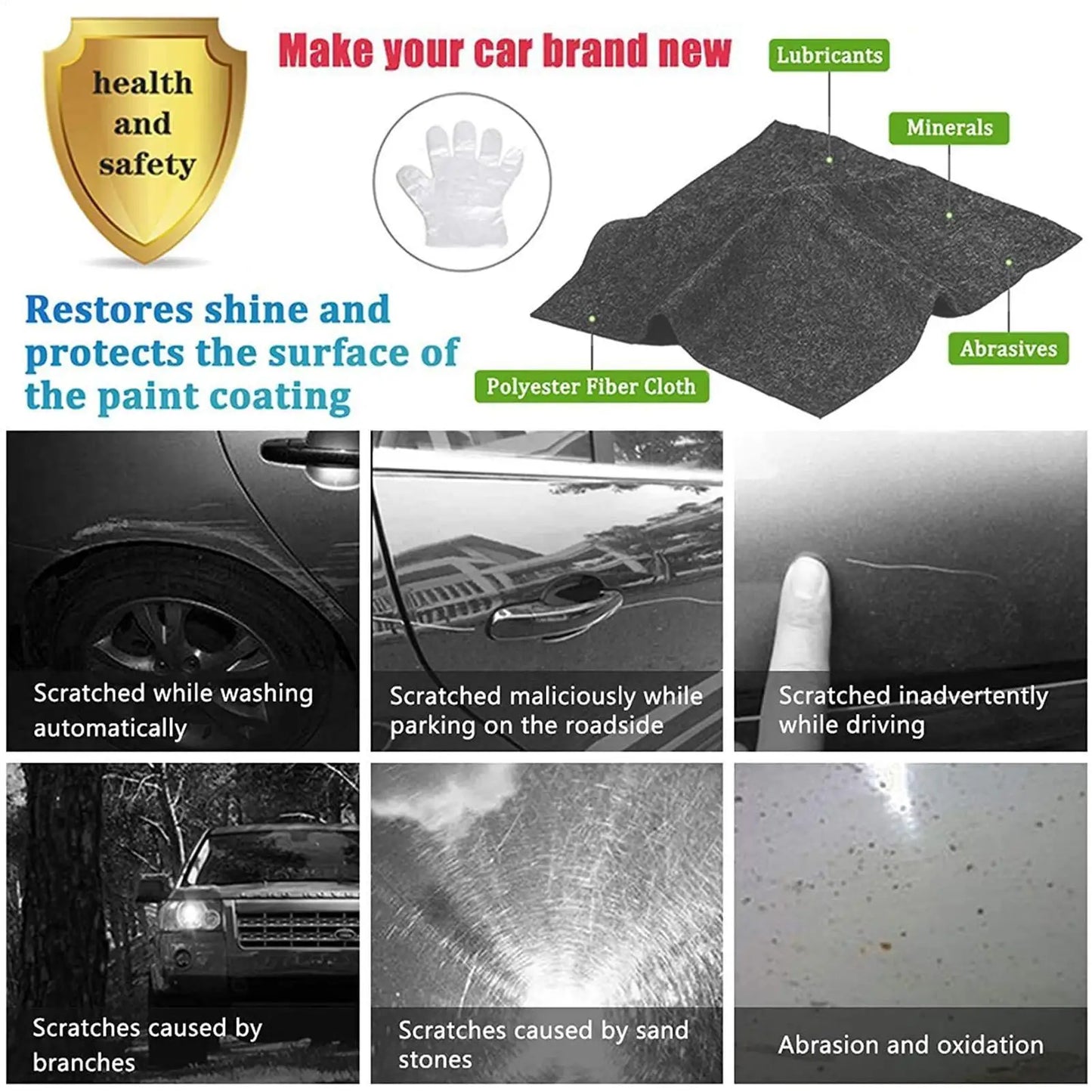 Nano Car Scratch Repair Cloth | Magic Polishing Pad
