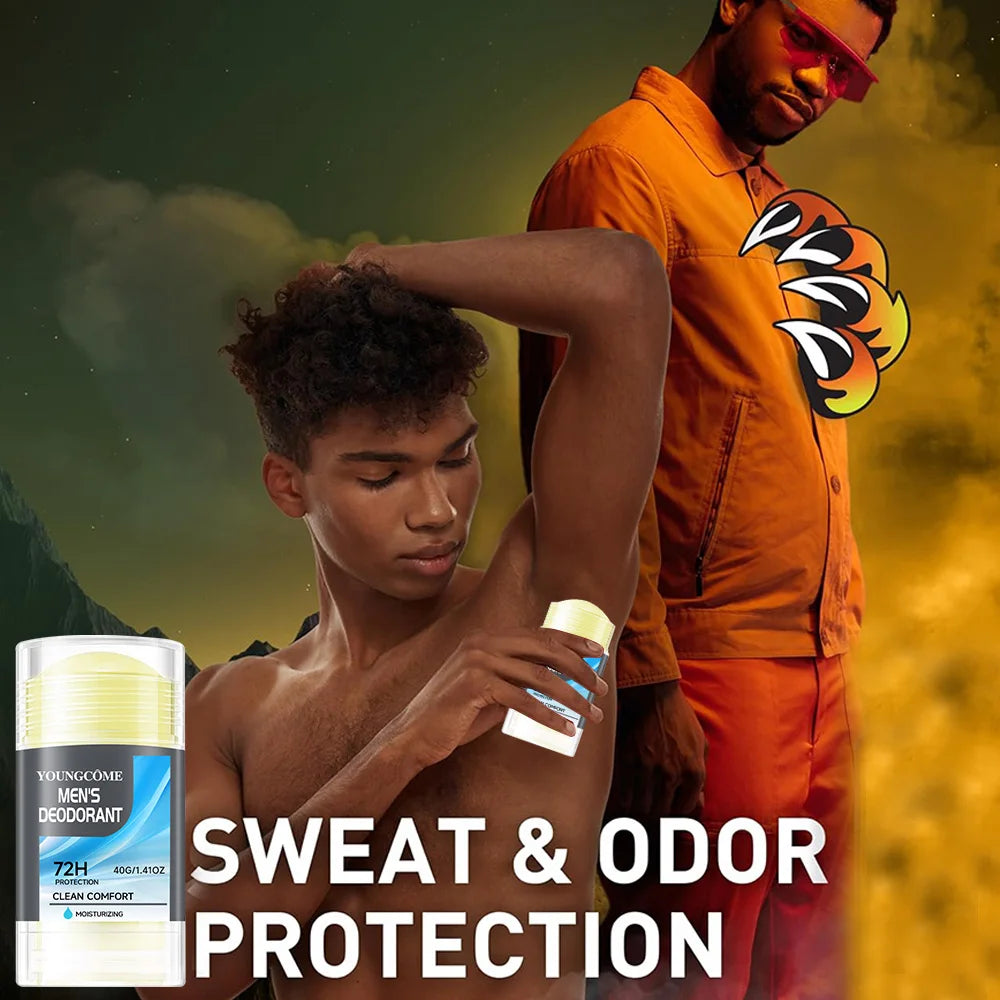 Men's 72H Deodorant Stick Anti Sweating Keep Drying Lasting Fragrance Remove Armpit Odor Underarm Refresh Sticks Fade Body Odor Peaceful Pleasures Health and Wellness