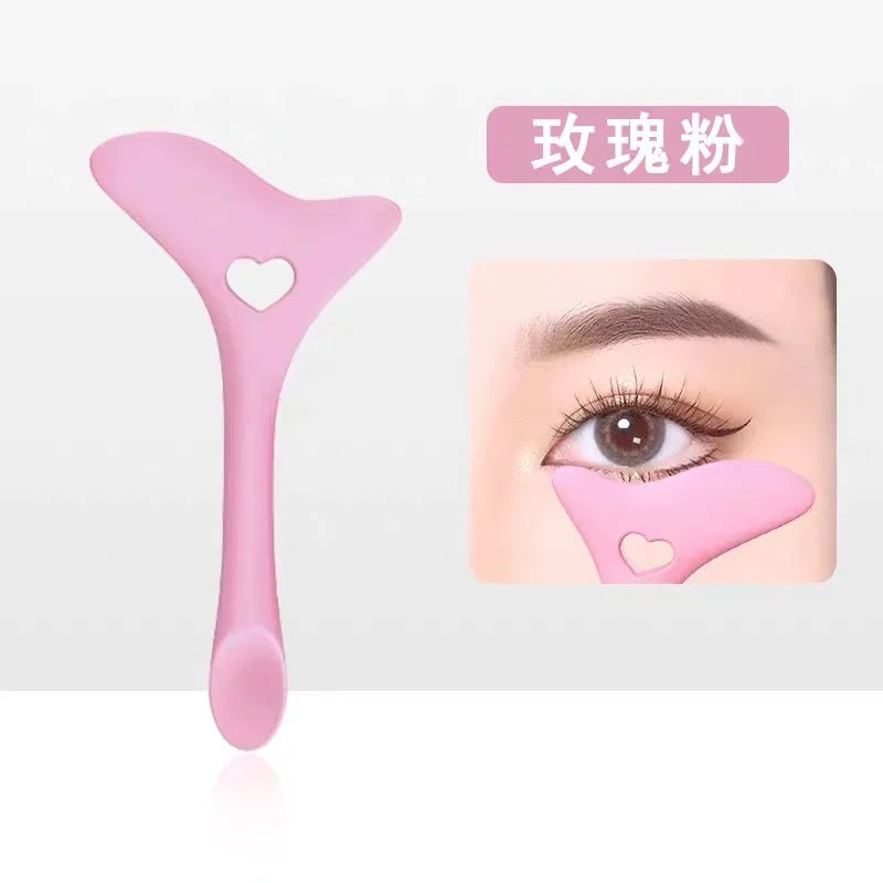 Color Silicone Eyeliner Tool Lip Brush Black Makeup Eyeliner Assistant Baffle for Precision Eye Makeup Application Peaceful Pleasures Health and Wellness pink