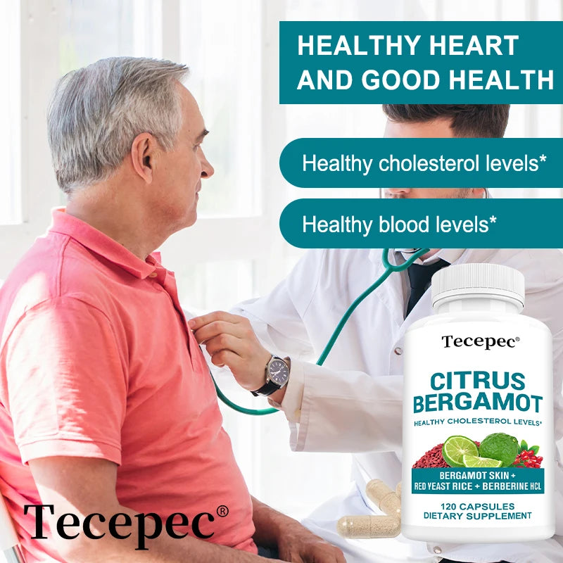Premium Citrus Bergamot Extract Capsules - Heart & Cardiovascular Support, Immune Boost, Helps with Overall Health, Non-GMO Peaceful Pleasures Health and Wellness