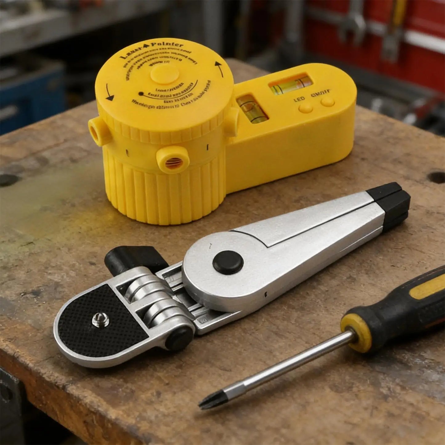 5-Line Laser Level with Foldable Tripod | Auto Self-Leveling