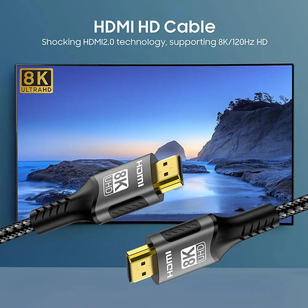 8K HDMI 2.1 Cable 96Gbps Braided | 4K@240Hz PS5 Xbox TV