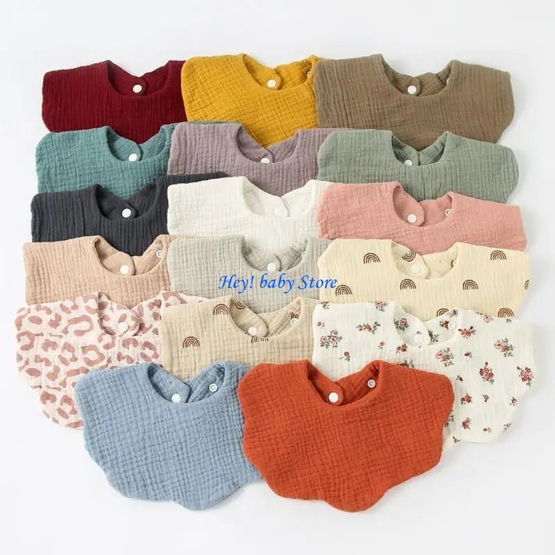 Baby Bandana Bib Burp Cloth | Soft Cotton Drool Scarf 0–18M