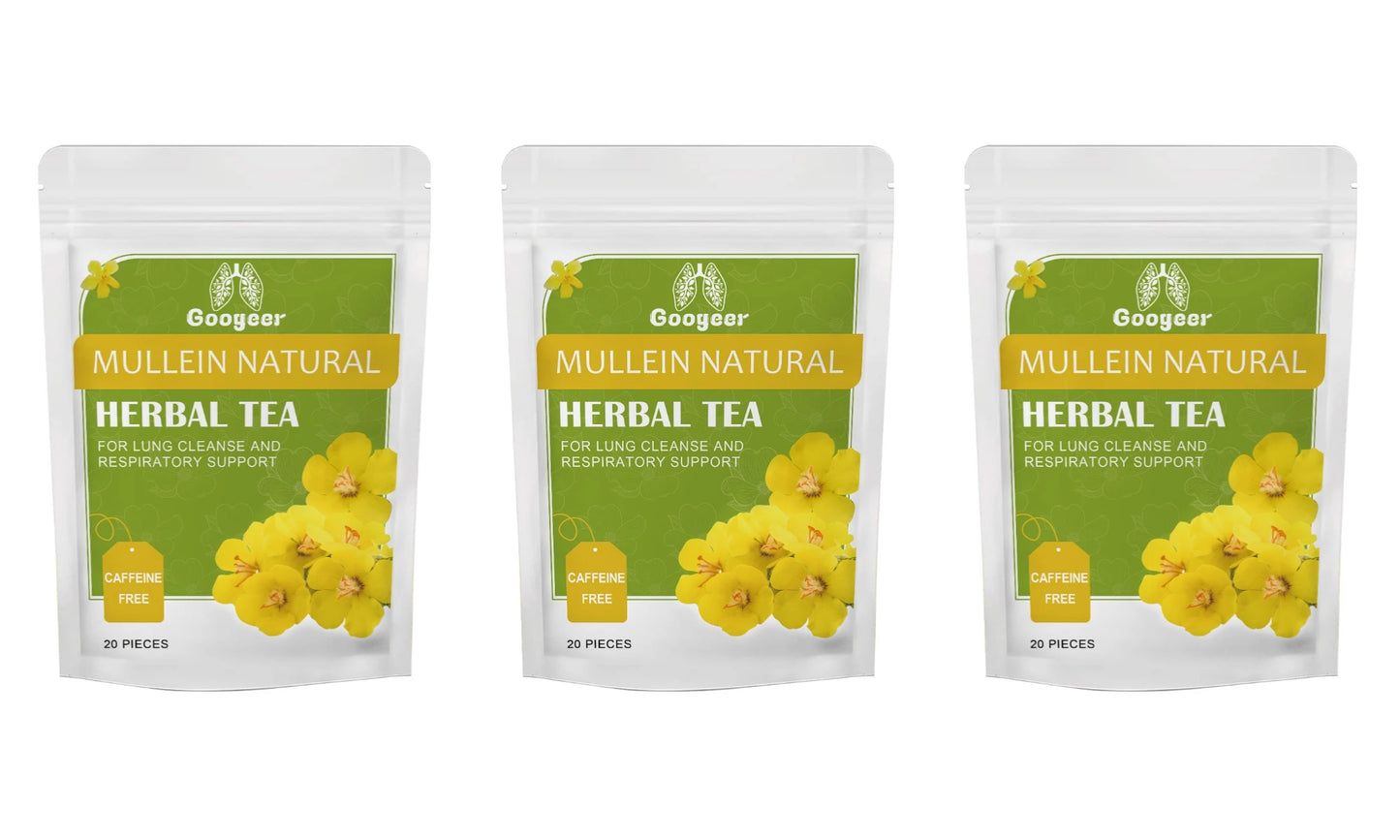 Mullein Herbal Tea – Caffeine-Free Citrus Floral Blend, 20 Bags