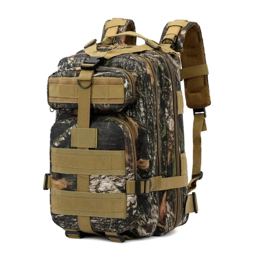 30L Large Duffle Bag, Outdoor Camouflage Backpack for Hiking Camping Travel Fishing Gym Peaceful Pleasures Health and Wellness Maple Leaf