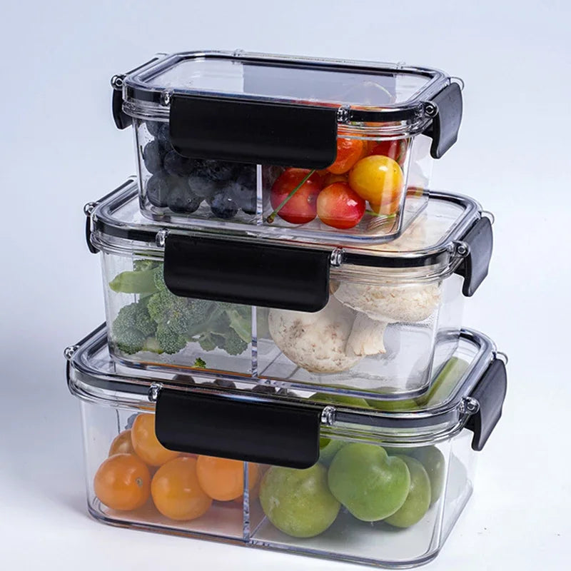 Portable Lunch Box for Kids School Microwave Transparent Bento Box with Compartments Salad Fruit Food Sealed Jar Container Box Peaceful Pleasures Health and Wellness