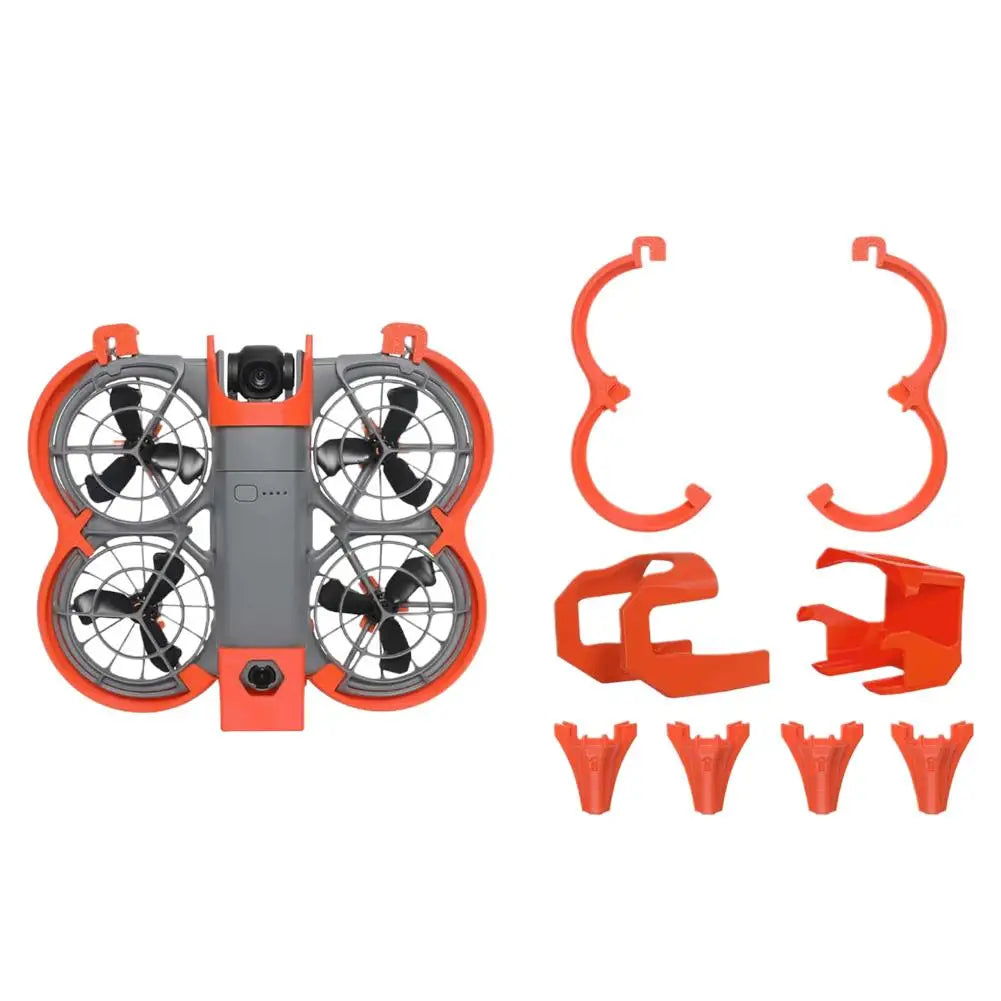 For DJI NEO2 Blade Protection Cover Anti-Collision Ring - Spiral Full Coverage Blade Guard Ring Drone Propeller Anti-Crash Peaceful Pleasures Health and Wellness Orange