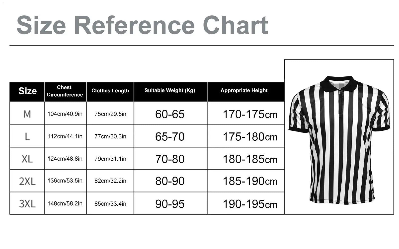Men's Striped Referee Shirt | Pro Collar | Soccer Basketball Referee Shirt Peaceful Pleasures Health and Wellness
