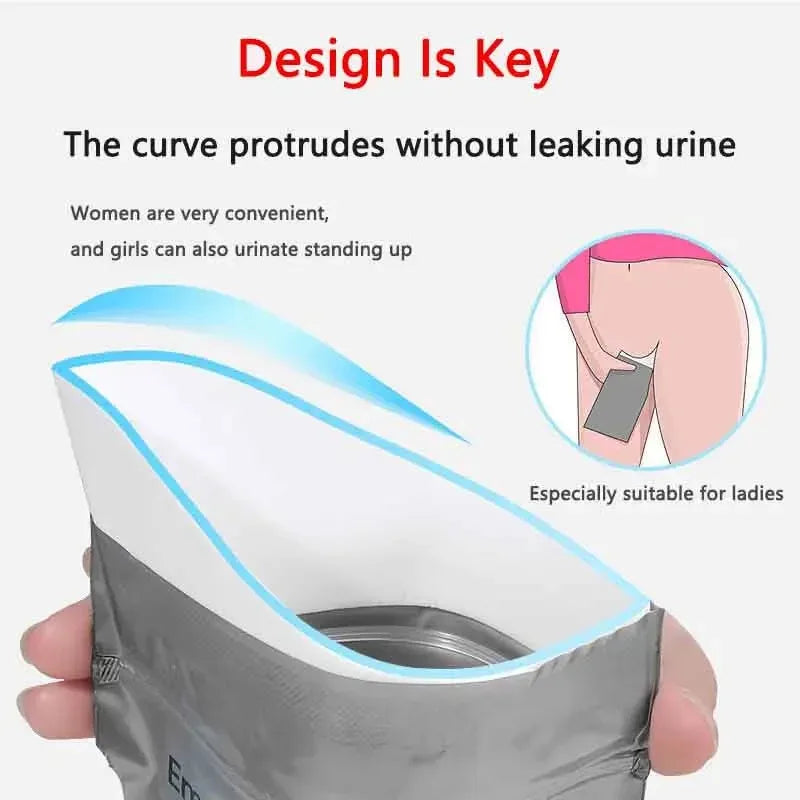 Disposable Emergency Urinal Bags – Unisex Portable Toilet 5/10 Pack