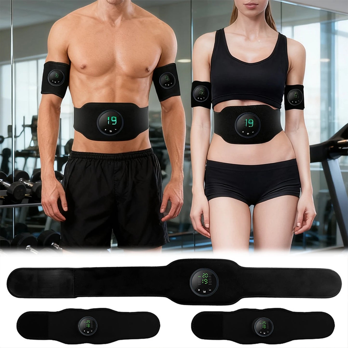 EMS AB Belt ABS Stimulator | Core Toning & Sculpting Set 3pcs