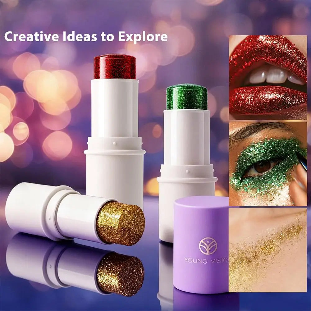 Holographic Body Glitter Stick – Face, Hair & Body Shimmer Peaceful Pleasures Health and Wellness