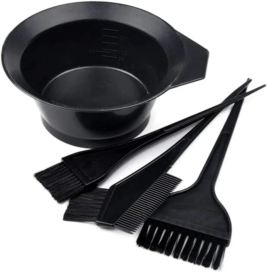4-Piece Professional Hair Coloring Kit – Dye Brush & Tools Set Peaceful Pleasures Health and Wellness Default Title