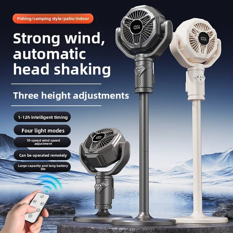 F10 Rechargeable Floor Fan | 10 Speeds, Remote & USB Type-C