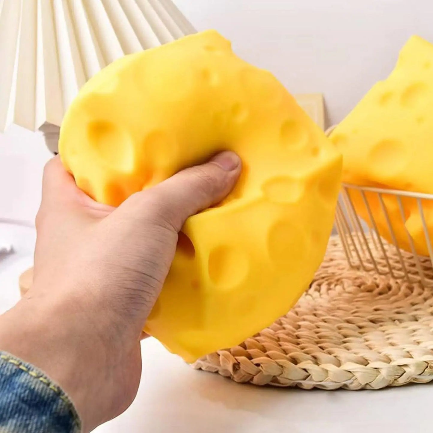 Squishy Cheese Cube Fidget Toy – Slow Rebound Stress Relief