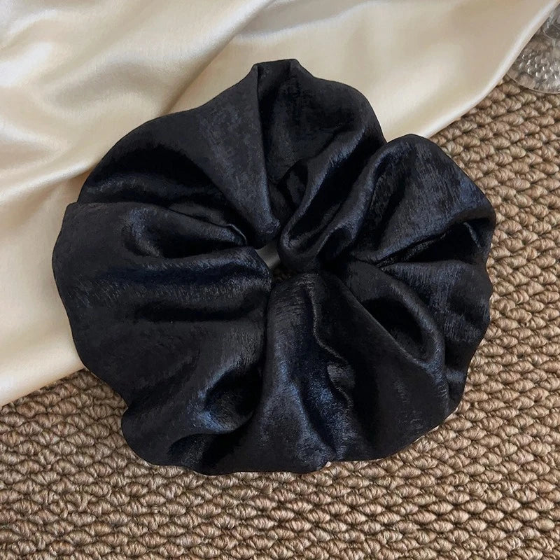 Korean Retro Large Scrunchies – Hair-Friendly Bands for Women
