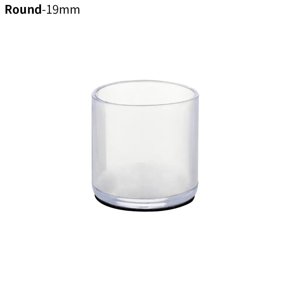 Furniture Leg Foot Protector Transparent White PVC Wear-resistant Cap