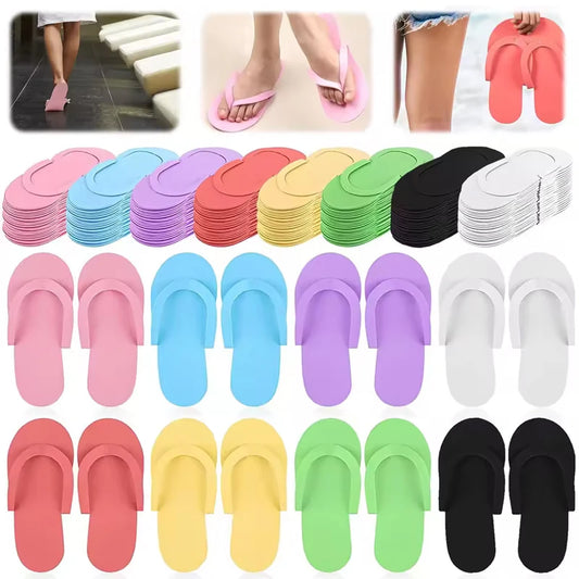 12-Pack Disposable Foam Pedicure Slippers for Salon & Spa Pedicure Slippers Peaceful Pleasures Health and Wellness
