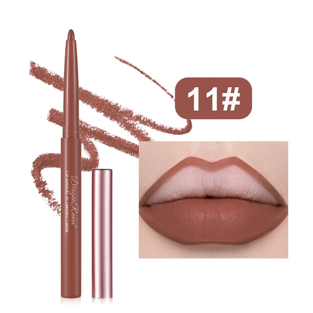 Dragon Ranee Matte Lip Liner Pencil – Waterproof, 12 Colors