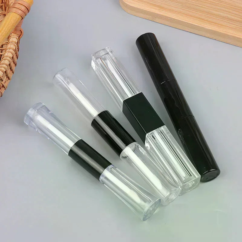 Double-ended Empty Clear Lip Gloss Tube Refillable Mini Lip Balm Bottles Lipstick Containers For Travel Women Girls DIY Makeup Peaceful Pleasures Health and Wellness
