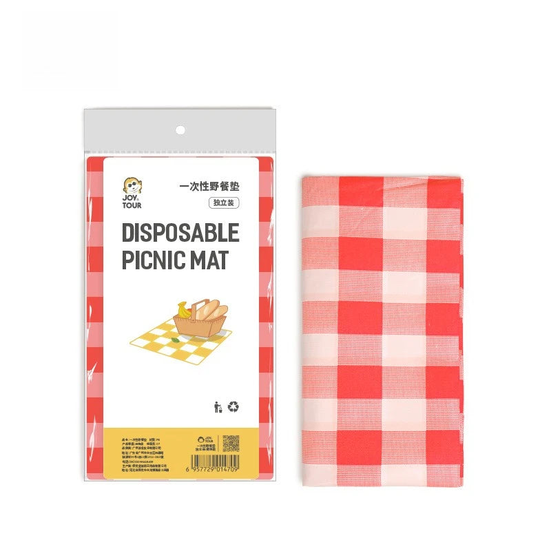 Camping Mat Outdoor Foldable Picnic Mat Waterproof Moisture-proof Classic Plaid Hike Mat with Nails Disposable Camping Table Mat Peaceful Pleasures Health and Wellness 1