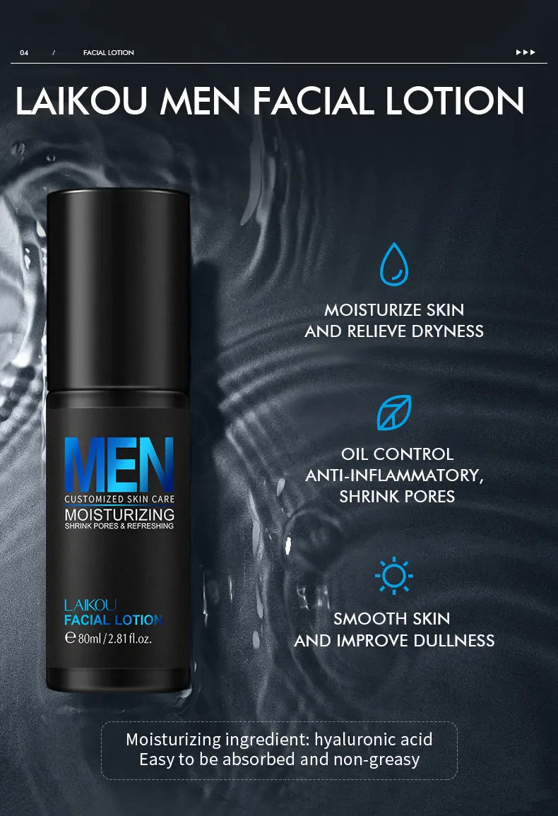 LAIKOU Men's Face Moisturizer – Hydrating & Oil Control Lotion