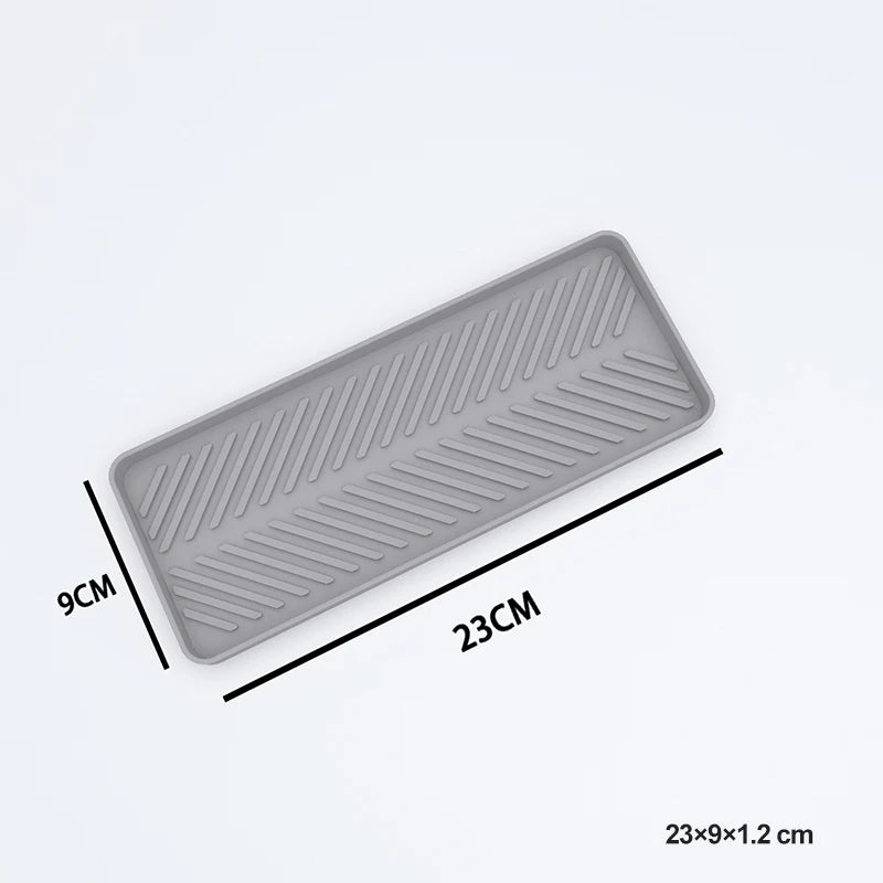 Silicone Dish Drying Mat Multifunctional Heat Resistant Tableware Dishwaser Mat Sink Mat for Kitchen kitchen accessories coaster Peaceful Pleasures Health and Wellness B Light gray Silicone material