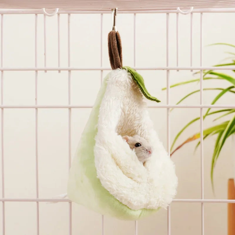 Plush Hamster Hammock Nest – Warm Bed for Small Pets & Parrots