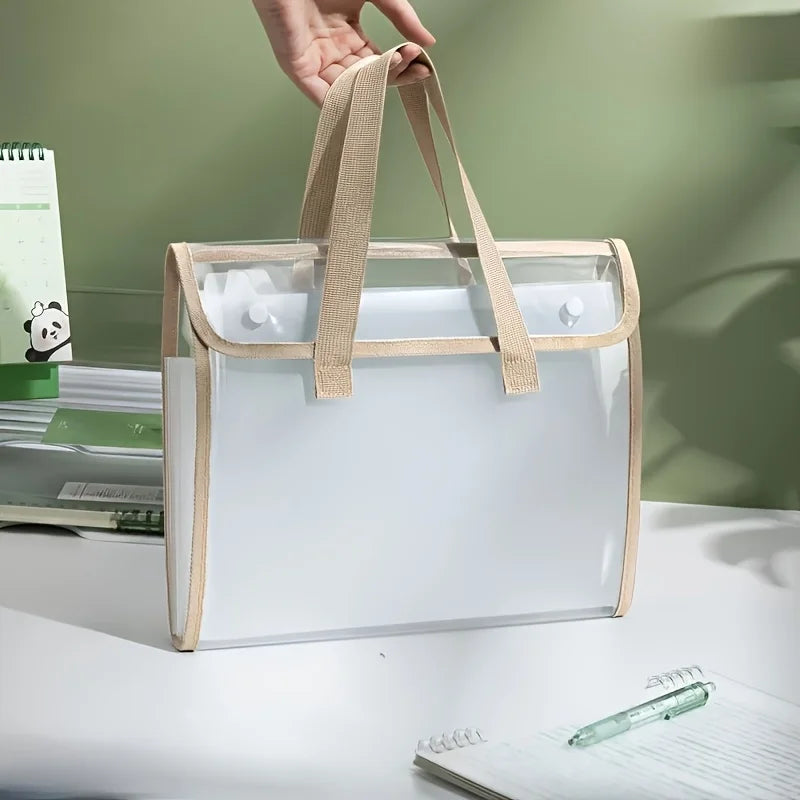 Waterproof Transparent PVC Study Bag | Exam Paper Organizer