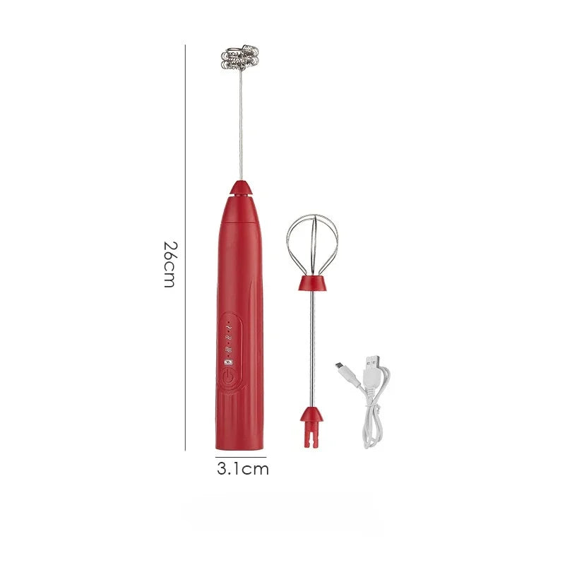 2-in-1 Electric Milk Frother & Egg Beater USB Rechargeable