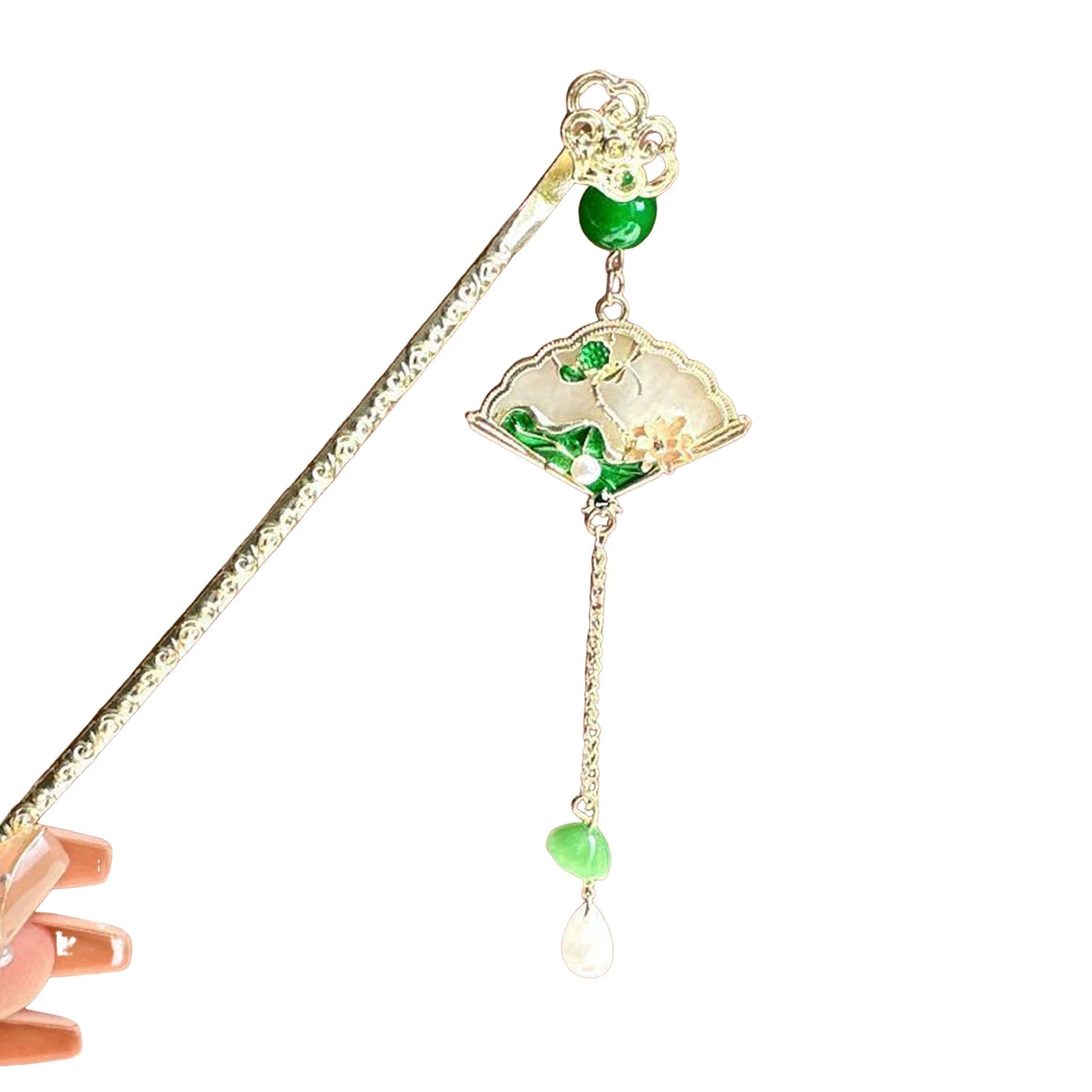 Metal Butterfly Design Hair Sticks Hanfu Matching Hair Sticks with Pearl Tassel Suitable for Girls Hair Accessories Peaceful Pleasures Health and Wellness Style 4