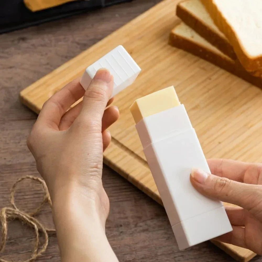 Butter Jar Organiser Applicator Stick Hand Butter Spreader Sticks Plastic Storage Box Kitchen Baking Tools Cheese Keeper Case Peaceful Pleasures Health and Wellness