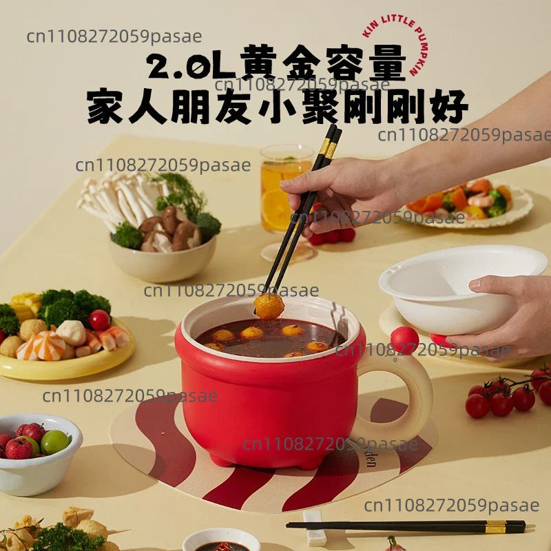 Mini Electric Cooking Pot – 2-in-1 Steam & Cook, Compact 2L