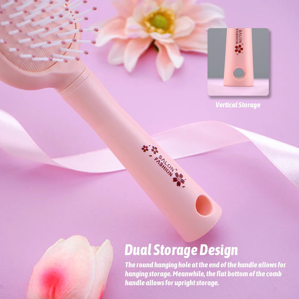 Mini Air Cushion Detangling Hairbrush – Anti-Static Massage Comb