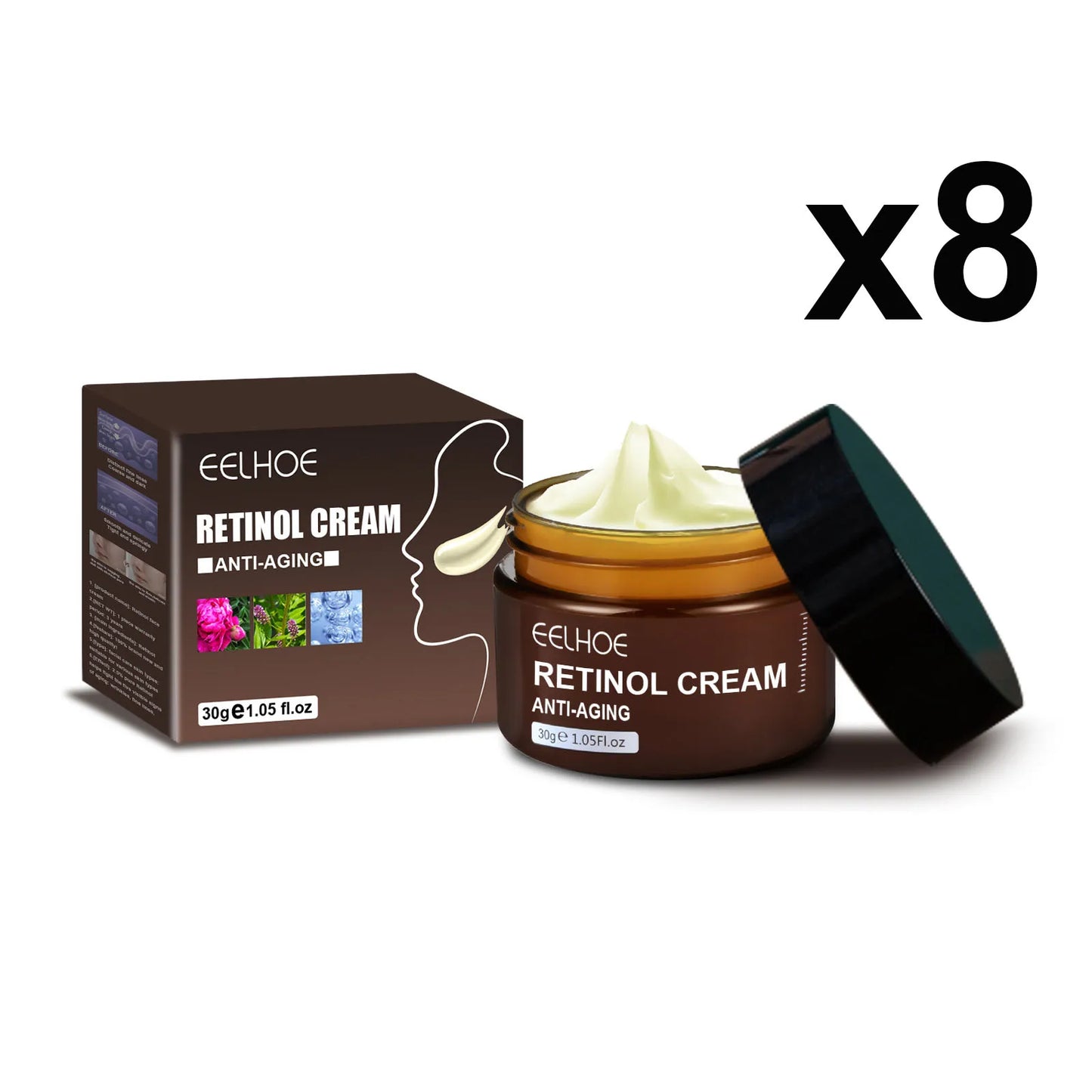EELHOE Retinol Anti Aging Face Cream for Firming and Brightening Peaceful Pleasures Health and Wellness 8pcs